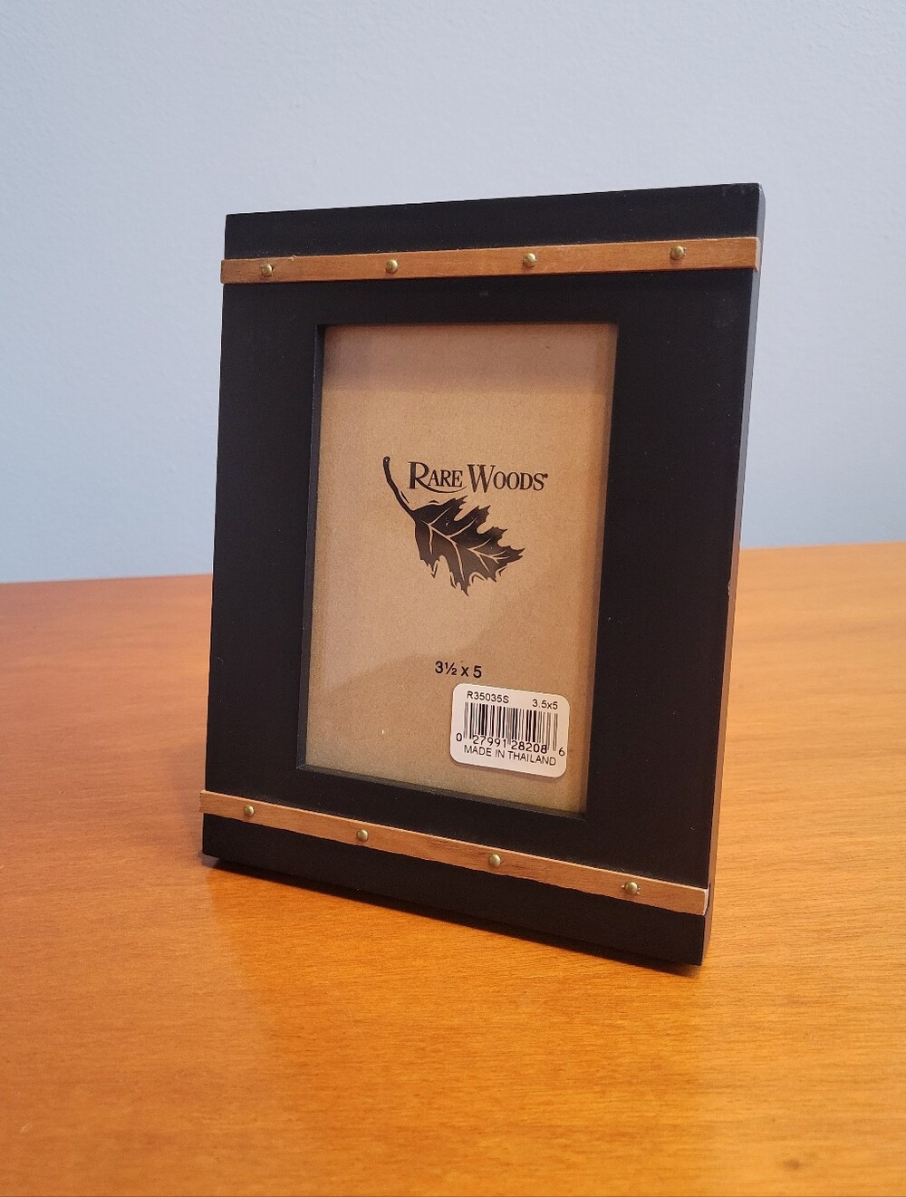 Vintage 1997 Rare Woods Black Wood Picture Frame 3.5x5 Rustic Ranch